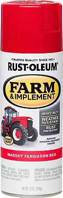 280134 Farm & Implement Spray Paint 12 Oz Massey Ferguson Red • $41.99