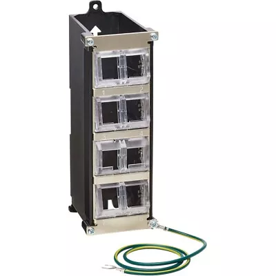 Tripp Lite 8-Port DIN-Rail Snap-in Keystone Jack Mounting Module With Grounding • $45.15