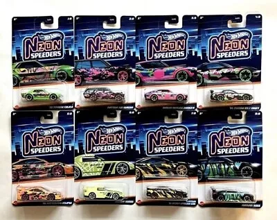 2024 Hot Wheels Neon Speeders Series 2 Complete Set #1-#8 1/64 Diecast NEW • $30