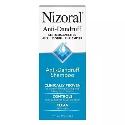 Nizoral Anti-Dandruff Shampoo With 1% Active  Fresh Scent 7 Fl Oz-UK • £11.99