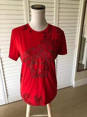 Versace Collection Red Men's Abstract Medusa T-Shirt  Sz M • $80