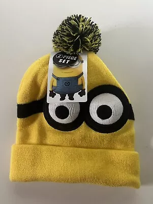 Minions Hat And Gloves Set 4-8 Years NWT • $13.49