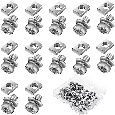 24 Pack Motorcycle Battery Terminal Nuts And Bolt Kit M6 Square Nut Stainless St • $9.10