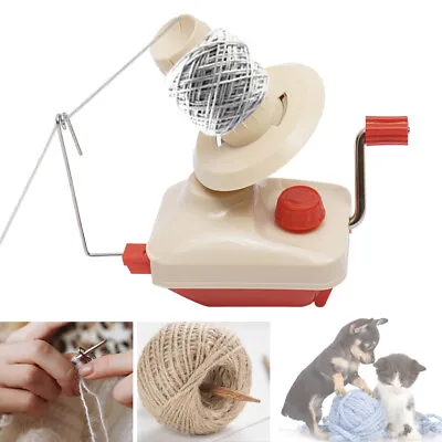 £11 • Buy Hand Operated Knitting Roll String Yarn Fiber Wool Thread Ball Winder Holder UK