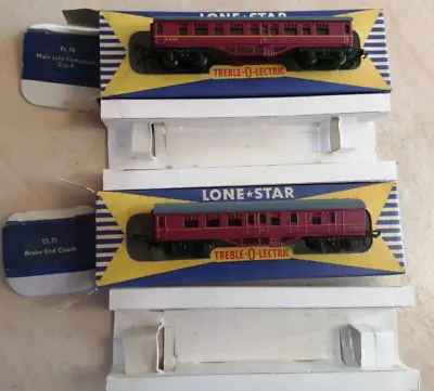 Lone Star OOO  Treble O'lectric - N Gauge - EL70 & 71 BR Maroon Coaches • £6.50