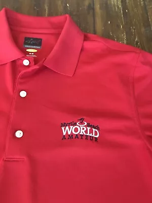 Myrtle Beach Golf World Amateur  Men’s Greg Norman Red Polo Shirt M • $14