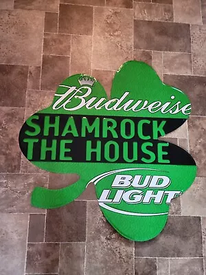 Bud Light Beer Tin Sign Irish St. Patrick's Day Shamrock Clover Pub Budweiser  • $139.99