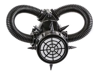 Gas Mask Respirator Black Punk Goth Cyber Halloween Steampunk Party Cosplay • $16.99