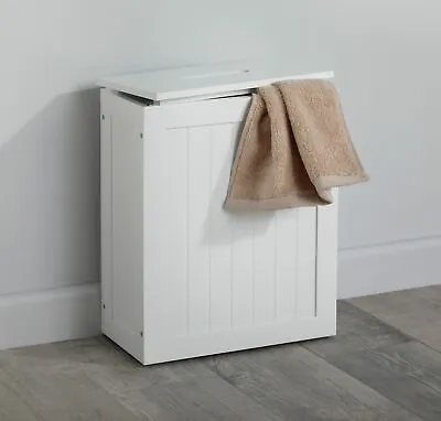 £19.99 • Buy White Wooden Storage Box Toys Newspaper Magazine Bathroom Toilet Roll Holder