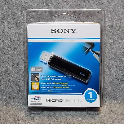 Sony Micro Vault Midi 1GB USB Flash Drive - USM1GJ - New Sealed • $16