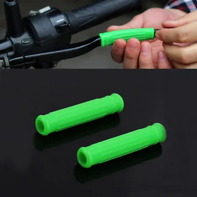 Universal Green Sleeves Brake Clutch Lever Grips Cover For Vintage Evo MX Bike • $6.40