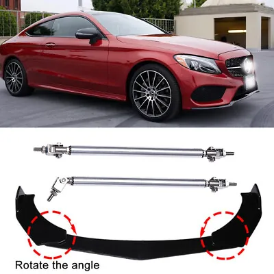 For Mercedes Benz AMG  Front Bumper Lip Body Kit Spoiler Splitters + Strut Rods • $75.60