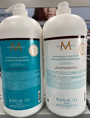 MOROCCAN OIL SHAMPOO And CONDITIONER 67.6 OZ EACH JUMBO SIZE 💯% Autentic. • $147