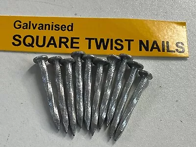 GALVANISED SQUARE TWIST NAILS ROOFING JOIST HANGER 30mm X 3.75mm 40mm X 3.75mm • £4