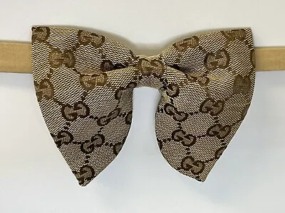 Vintage Style Oversized Bow Tie 70’s Brown Monogram  • $25