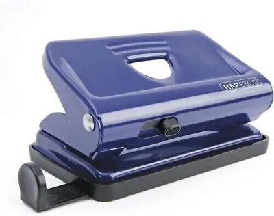 Rapesco Hole Punch A4 A5 A6 Office Desk Metal Puncher 12 Sheet Capacity Blue • £4.64