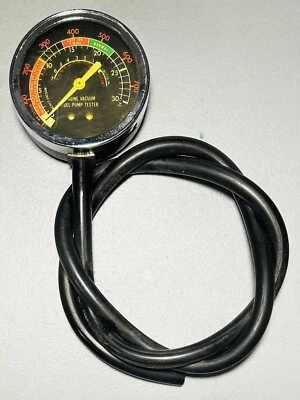 $26.99 • Buy Vintage Engine Vacuum Fuel Pump Tester Testing Gauge Made In USA WORKS #3336