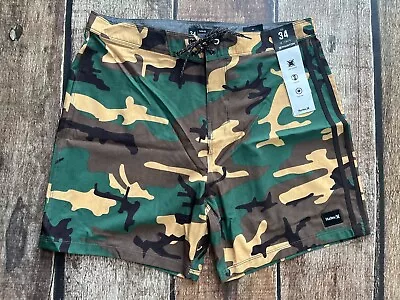 Hurley Phantom Tailgate Camo Swimming Trunks Jungle Mens 34 New With Tags • $36.99
