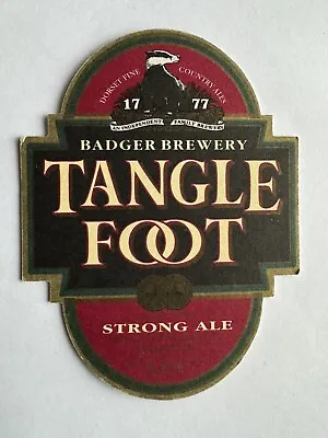Badger Brewery Tangle Foot  Hall & Woodhouse Blandford Dorset Vintage Beer Mat • £1.20