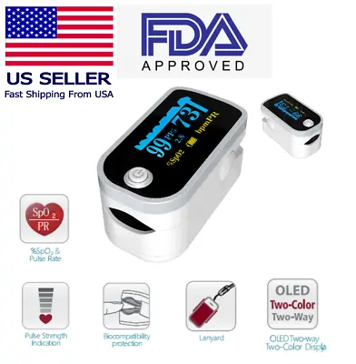 Fingertip OLED Pulse Oximeter Oxygen Saturation SpO₂ Heart Rate Monitor SPO2 • $4.99