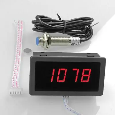 Car Red LED Digital Tachometer RPM Speed Meter＋Hall Proximity Switch Sensor NPN • $21.03