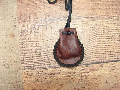 Native American Deerskin Leather Medicine Bag Buckskin Necklace Pouch 3  • $18.98