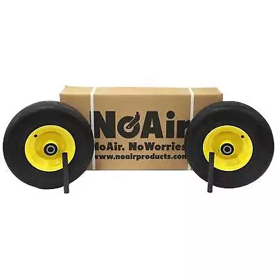 NoAir® (2) Flat Free Wheel Assemblies 13x6.50-6 John Deere TCA19309 TCA16946 • $259.99