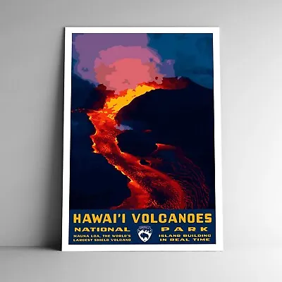 Hawaii Volcanoes National Park Travel Poster / Postcard USA Multiple Sizes • $11.99