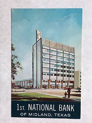 F1329 Postcard 1st National Bank Of Midland Texas TX • $5.99