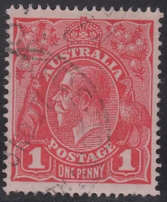 Australia KGV 1d Red SW Nov 23 1917 Pmk • $2.49