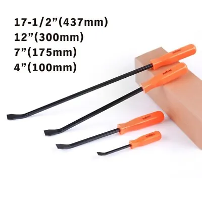 4Pcs Steel Pry Bar Set Heavy Duty Mechanic Crowbar Car Tool 4  7  12  17-1/2  • $24.99