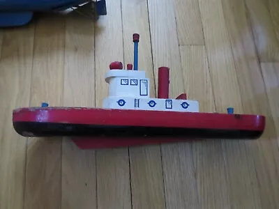 Vintage Cass Wood Toy Tug Boat C.1940's/1950's • $50