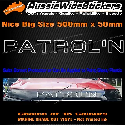 $12.90 • Buy PATROL'N For Nissan PATROL Gu Gq 4x4 UTE Bonnet Protector Canopy Sticker 500mm