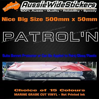 PATROL'N For Nissan PATROL Gu Gq 4x4 UTE Bonnet Protector Canopy Sticker 500mm • $12.90