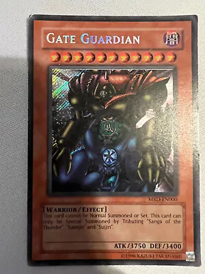 Yu-Gi-Oh Gate Guardian Secret Rare MRD-E000 2002 Metal Raiders Played • £30