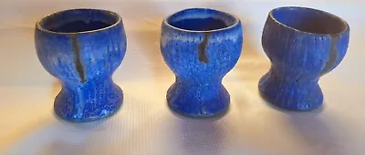 McCarty Pottery Mississippi Small Goblet Cobalt Blue Original • $185