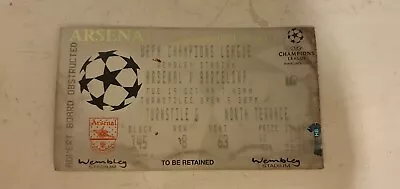 Old Arsenal Ticket UEFA Champions League Vs Barcelona • £14