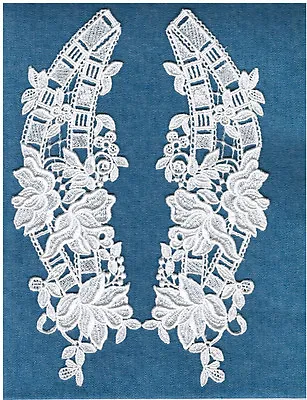 Stunning Venise Lace Ivory Applique Craft Floral Rayon Jewelry Set #1703 • $9.99