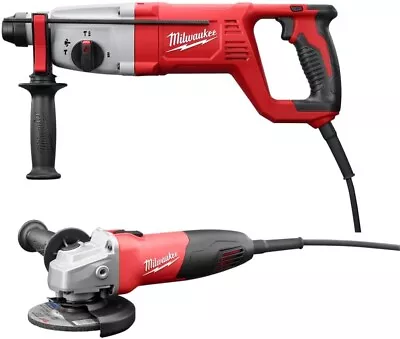 **Milwaukee 5262-21A Corded 1  SDS Plus Rotary Hammer/4-1/2  Angle Grinder Combo • $163.95