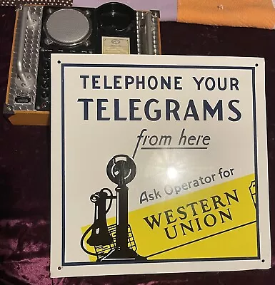 Vintage Western Union Sign/Spirit Of St. Louis Hand-Free Speaker Phone • $55