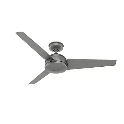 Hunter Fan 52 Inch Contemporary Matte Silver Ceiling Fan With Remote And 3 Blade • $86.50