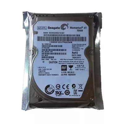 Seagate Momentus XT ST750LX003 7200rpm 750GB SATA 2.5  Solid State Hybrid Drive • $28.50