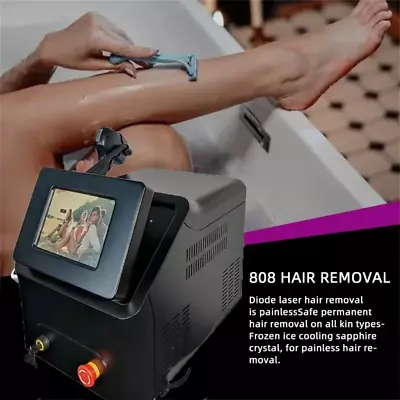 2024 Portable Laser Hair Removal Machine Professional 808 755 Diode Ice Titanium • $1176
