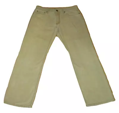 Sonoma Khaki Pants Beige Flat Front Zipper Cotton Chino Men's Size 34x32 • $9.99