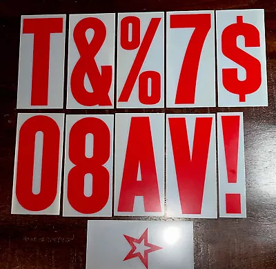 $68.50 • Buy Lot Of 122 - 6” Vintage Marquee Readograph Plastic Letters Numbers & Characters