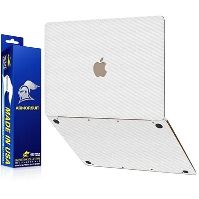 ArmorSuit Apple MacBook 2015 White Carbon Fiber Full Body Skin Screen Protector • $19.07