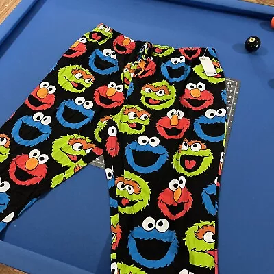 SESAME STREET Cookie Monster Men’s Size 3XL Pajama / Lounge Pants Pockets Black • $32.79