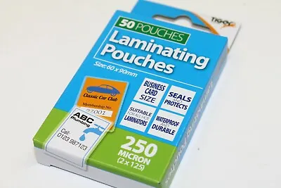 A5 A4 Or Business Card Tiger '160 Or 250 Micron' Clear Gloss Laminating Pouches • £27.99