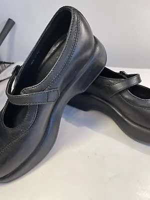 $25.41 • Buy Dansko Womens Sz 38 Mary Jane Black Buckle Strap A05 Comfort Platform Clog Shoes