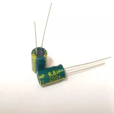 2pcs 6.8uF 250V 6.8MFD 250Volts 8*12mm Aluminum Electrolytic Capacitor • $1.09